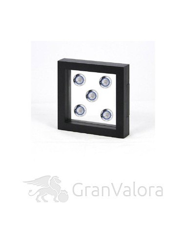 7x7cm Münzschweberahmen schwarz