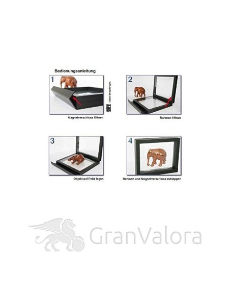 7x7cm Münzschweberahmen schwarz