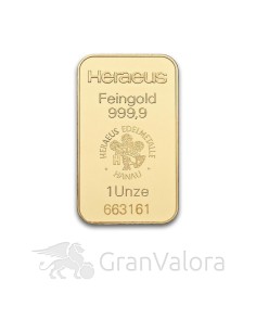 1 oz Goldbarren Heraeus - GranValora