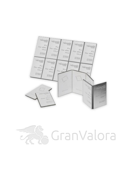 10 x 10g Silber Tafelbarren (Münztafel) - GranValora
