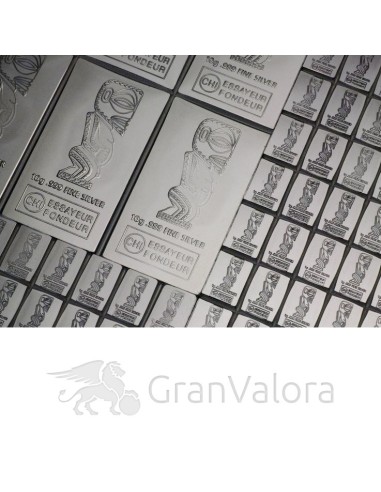 10 x 10g Silber Tafelbarren (Münztafel) - GranValora