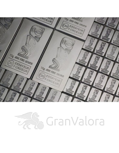 10 x 10g Silber Tafelbarren (Münztafel) - GranValora