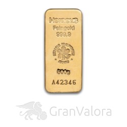 500 g Goldbarren Heraeus (Gussbarren) - GranValora