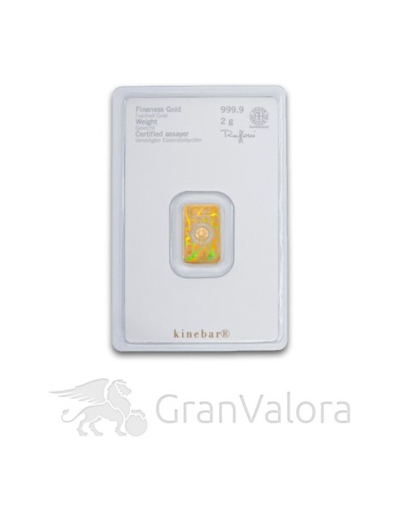 2 g Gold Kinebarren Heraeus - GranValora