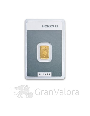 2 g Gold Kinebarren Heraeus - GranValora