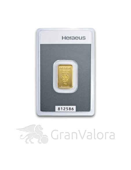 5 g Gold Kinebarren Heraeus - GranValora