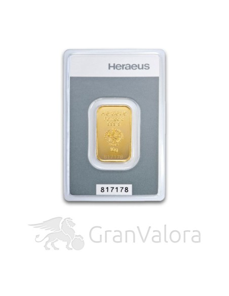 10 g Gold Kinebarren Heraeus - GranValora