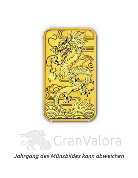 1 oz Goldbarren Drache ältere Jahrgänge