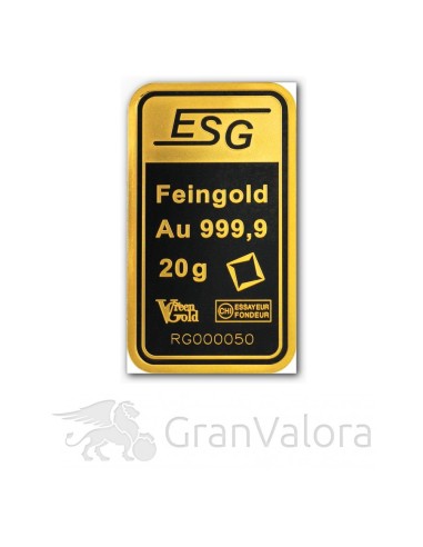 20g Gold Responsible Goldbarren