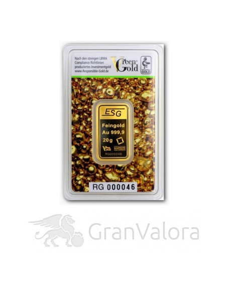 20g Gold Responsible Goldbarren