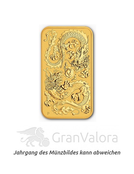 1 oz Goldbarren Drache