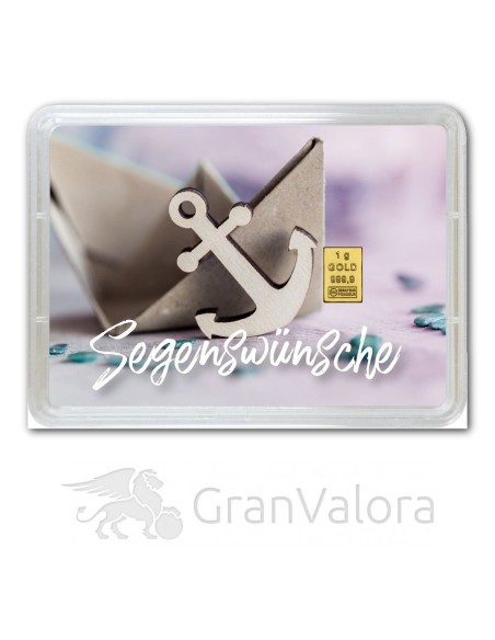 1g Gold Geschenkbarren - Taufe