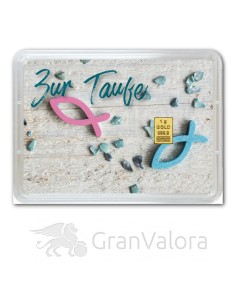 1g Gold Geschenkbarren - Taufe 2