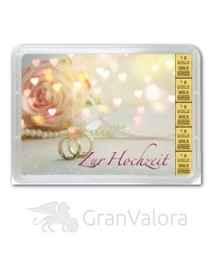5g Gold Geschenkbarren - Hochzeit