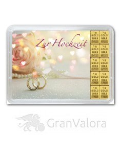 10g Gold Geschenkbarren - Hochzeit