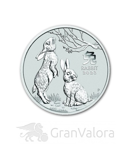 1 oz Silber Lunar III Hase 2023