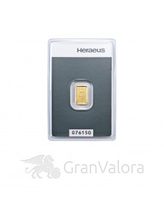 1 g Goldbarren Heraeus 2