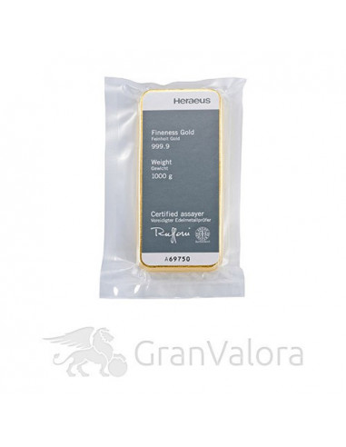 1000 g Goldbarren Heraeus (Gussbarren) - GranValora