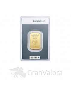 10 g Goldbarren Heraeus 2