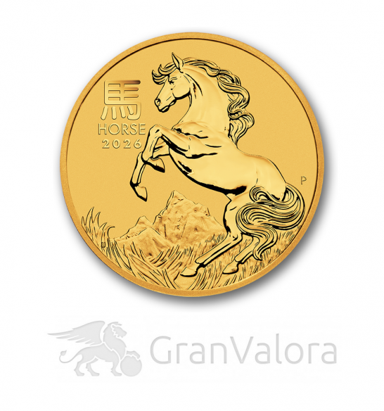 1 oz Gold Lunar III Pferd 2026 - GranValora