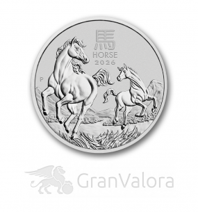 1oz Silber Lunar III Pferd 2026 - GranValora