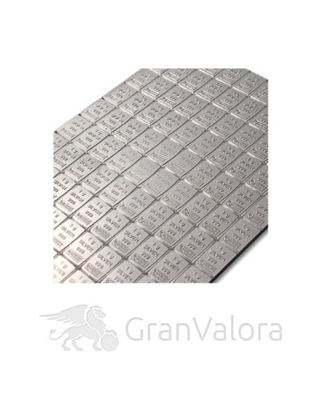 100 x 1g Silber Tafelbarren (Münztafel) - GranValora
