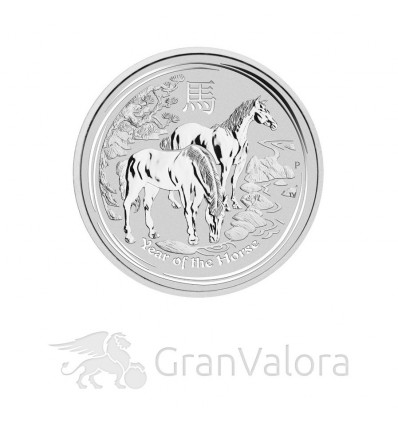 1 oz Silber Lunar II Pferd 2014