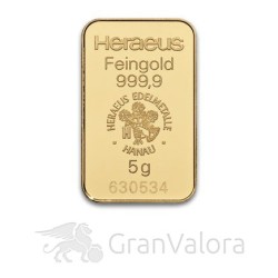 5 g Goldbarren Heraeus - GranValora