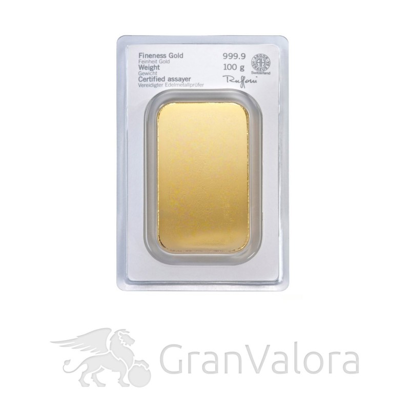 100 g Goldbarren Heraeus