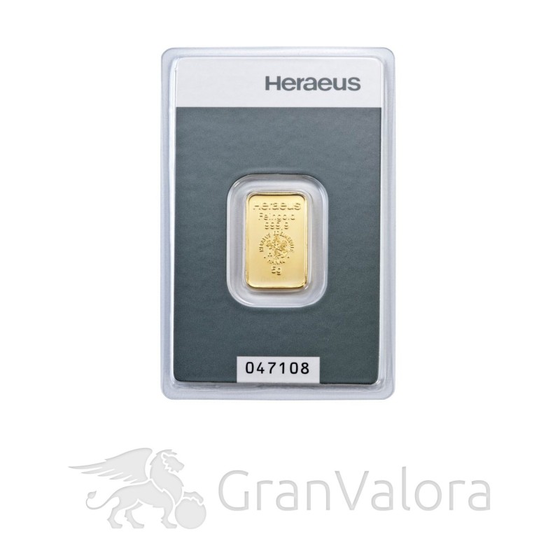5 g Goldbarren Heraeus
