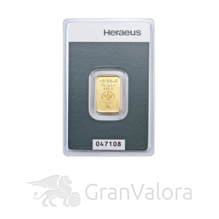 5 g Goldbarren Heraeus