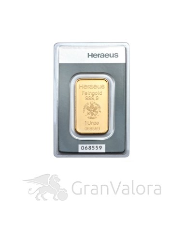 1 oz Goldbarren Heraeus