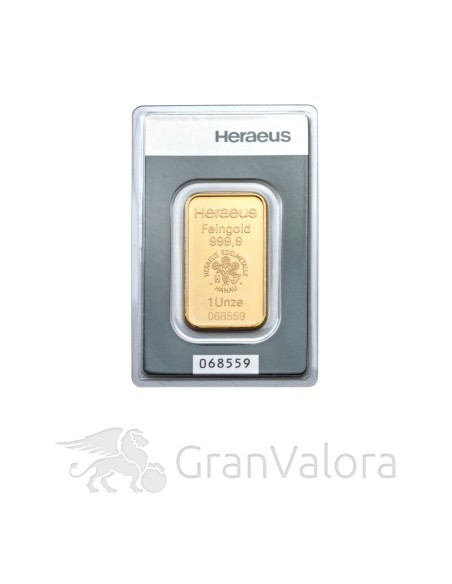 1 oz Goldbarren Heraeus